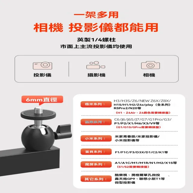 【Secaii設彩品牌店】投影儀吊架 投影儀支架(高度40公分臂長18公分/可伸縮調節)