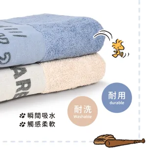 【SNOOPY 史努比】任選台灣製★史努比純棉素色緞檔緹花方巾(台灣製_竹炭紗緹花)