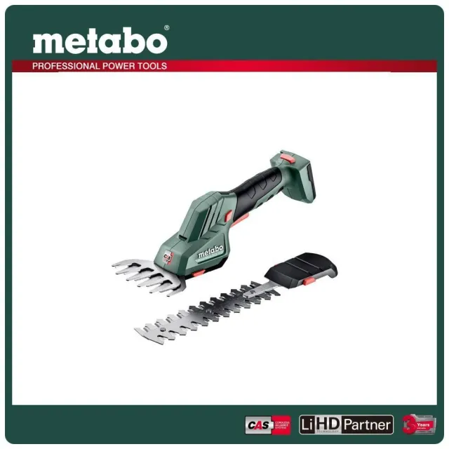【Metabo】12V鋰電手持草坪修剪機2.0Ah單電套裝組(PowerMaxx SGS 12 Q)