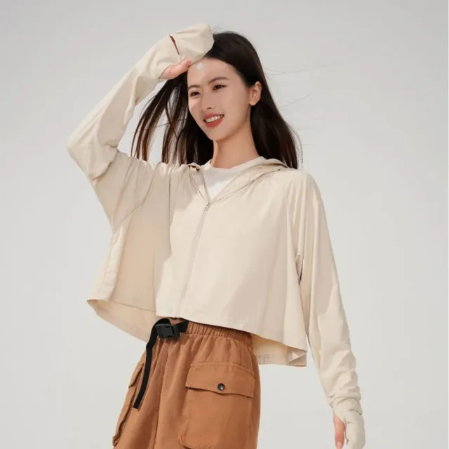 【米蘭精品】現貨+預購 防曬外套速乾冰絲連帽外套(女防曬衣3色74ks82)