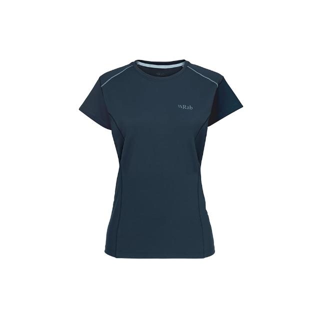 【RAB】Force Tee Wmns 圓領短袖透氣排汗衣 女款 暴風藍 #QBL06