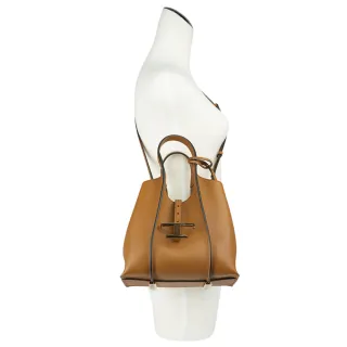 【TOD’S】T Timeless 附小袋迷你手提/斜背二用包(棕)