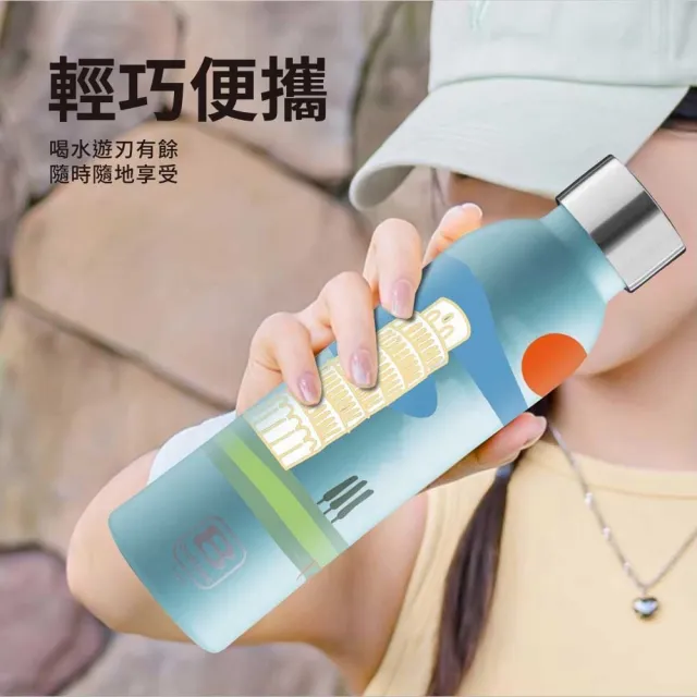 【Bugatti 布加迪】義大利設計 義大利週遊系列保溫瓶500ml(316醫療級不鏽鋼/保溫壺/保溫杯)