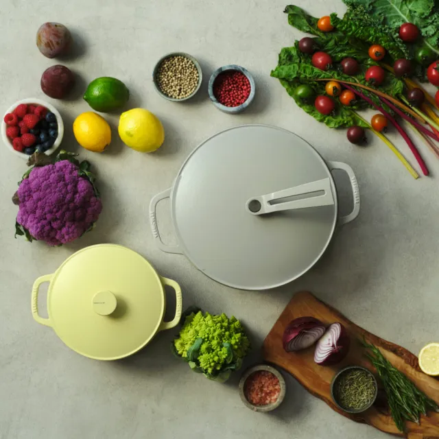 【Vermicular】琺瑯鑄鐵鍋方型深烤模+琺瑯鑄鐵鍋14CM(鑄鐵鍋/鑄鐵湯鍋/鑄鐵烤模/吐司模/烘焙)