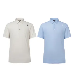 【DESCENTE】GOLF 迪桑特 男士 高爾夫球上衣(淺米色/藍色)