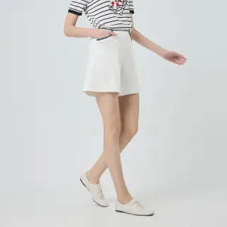 【ILEY 伊蕾】海軍風撞色滾邊短褲(白；M-XL；1251316010)