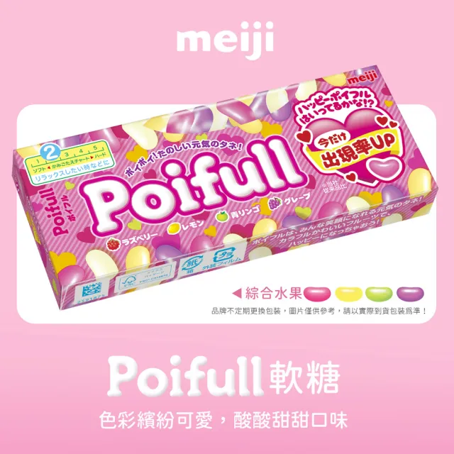 【Meiji 明治】Poifull軟糖 綜合水果(53g盒裝*10盒/箱)