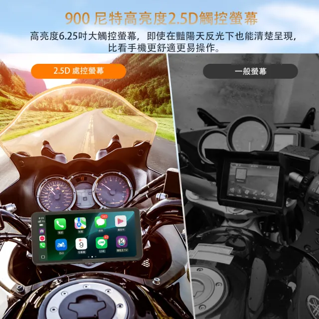 【Spedal 勢必得】CL872 CarPlay/AndroidAuto雙系統 機車防水無線Carplay(6.25吋觸控屏/機車智慧升級)
