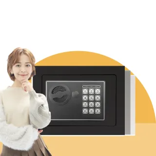 【發億金庫】智慧型保險箱 ST-17（灰/黑/白 三色可選）(密碼 緊急開啟鑰匙 保險櫃)