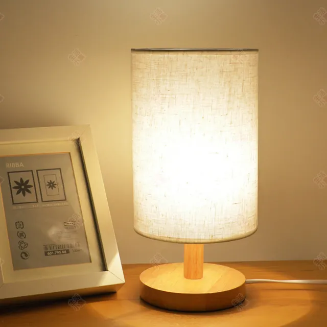 【生活小集】日式床頭燈 中型圓筒款 附LED燈泡(BSMI認證 小夜燈 日式燈 交換禮物 裝飾燈 氣氛燈)