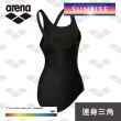 【arena】女連體三角 訓練款 專業運動訓練露背抗氯泳裝遮肚顯瘦 限量 春夏新款(TSM4028W)