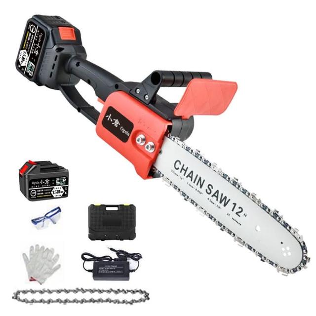 【Ogula 小倉】12寸無刷電鏈鋸（十五節一電）充電式單手鋸(BSMI認證電池/伐木鋸/鏈鋸機/電鋸)