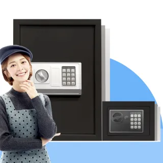 【發億金庫】買大送小 DB-50+ST-17智慧型保險箱（灰/白/黑 三色可選）(密碼 緊急開啟鑰匙)