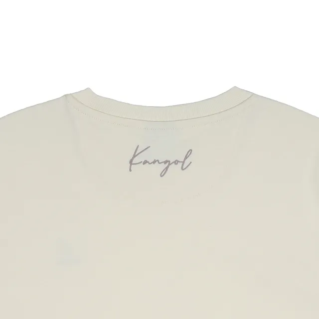 【KANGOL】袋鼠 女款莫蘭迪繡花短T 65221008