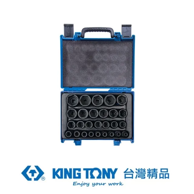 【KING TONY】專業級工具 27件式 1/2  DR. 氣動六角套筒組 KT4427MP(KT4427MP)