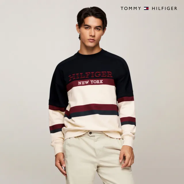 【TOMMY HILFIGER】官方旗艦館 Monotype 拼色復刻版型衛衣 _裸色