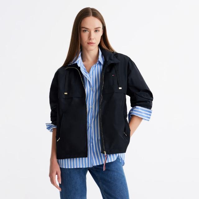 【TOMMY HILFIGER】官方旗艦館 基本款風衣 _藍色
