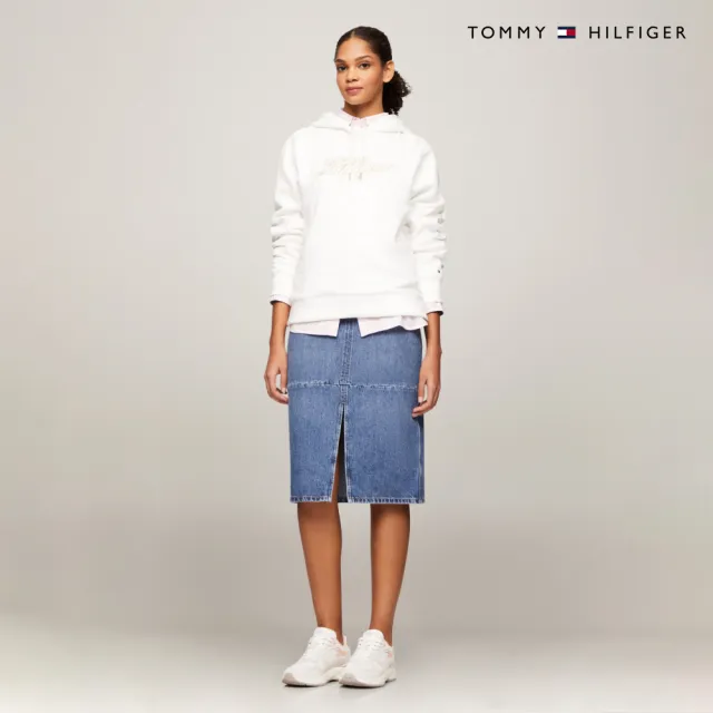【TOMMY HILFIGER】官方旗艦館 金屬 Hilfiger 連帽衫 _白色