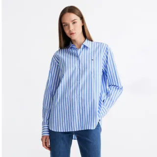 【TOMMY HILFIGER】官方旗艦館 Modern Stripe Easy Fit Shirt _藍色