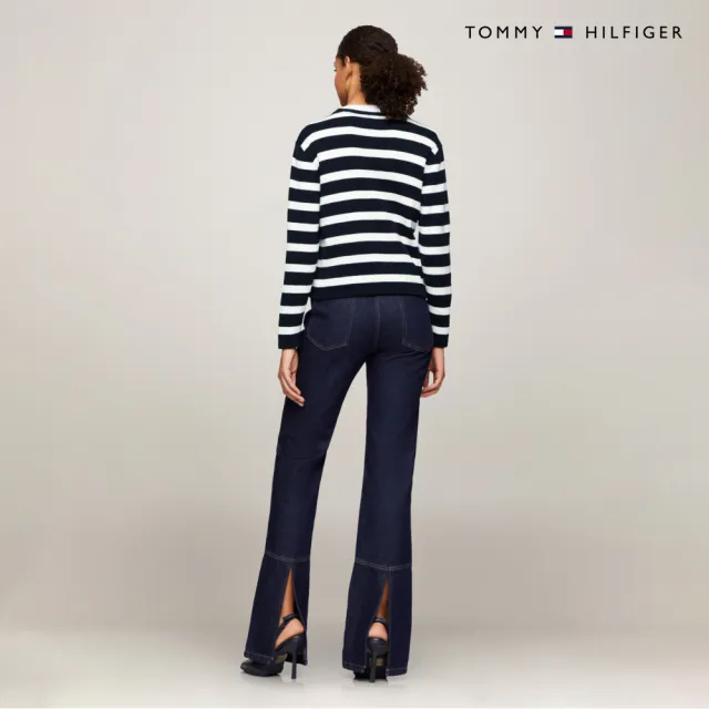 【TOMMY HILFIGER】官方旗艦館 新款鈕扣條紋開襟外套 _藍色