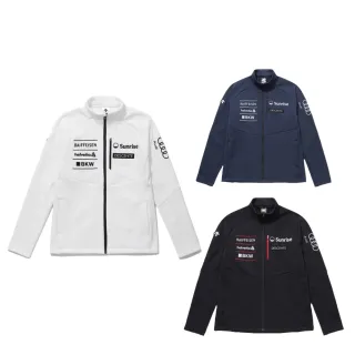【DESCENTE】迪桑特 SWISS SKI 男士 刷毛彈性訓練外套 運動外套(黑色/白色/深藍色)