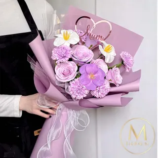 【Floral M】My Sweet Mommy康乃馨香水花束(乾燥花/母親節花束/禮物/康乃馨花束/永生花/母親節花禮)