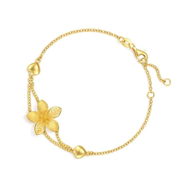 【點睛品】桃花 婚嫁黃金手鍊_計價黃金