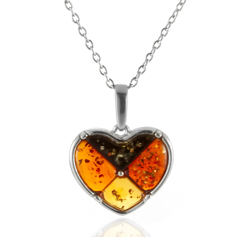【Woogie武吉珠寶】琥珀蜜蠟設計師手工愛心琥珀項鍊(多寶蜜蠟可選)