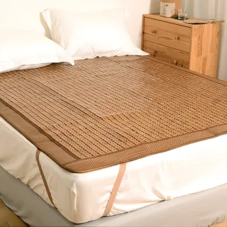 【神田職人】新款 雙人特大7尺 3D加厚碳化麻將涼蓆 棉繩強化款 瞬涼降溫 透氣網布(雙人特大7尺)