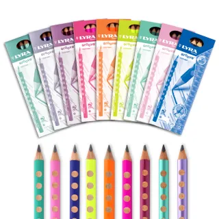 【德國LYRA】Groove三角洞洞鉛筆6入原廠正版(左右手 小一 開學 免握筆器 網紅推薦)