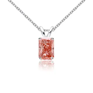 【Luster】經典IGI 1克拉 Fancy Intense Pink 雷帝恩形 培育 粉紅鑽 項鍊(年貨節優惠!限量搶購中!)