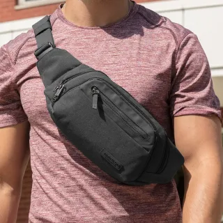 【Travelon】Metro三層防盜腰包 黑  / 隨身包 貼身包    暑假出遊