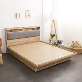 【本木】日比野 LED燈光臥室二件組-雙人5尺 床頭+掀床(雙人5尺)