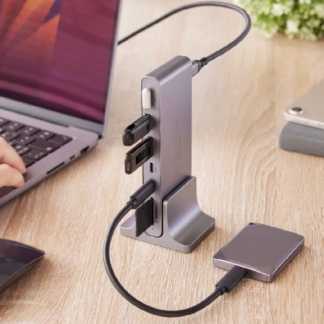 【ADAM 亞果元素】Hub Pro S USB-C 十二合一多功能集線器(全金屬鋁合金打造)