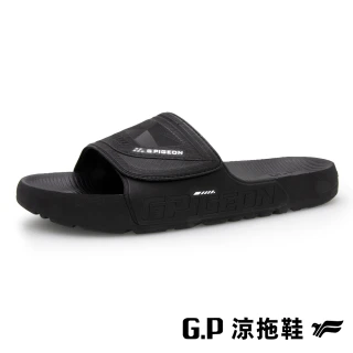 【G.P】男款防水親膚運動可調整式拖鞋G5689M-黑色(SIZE:M-XXL 共三色)