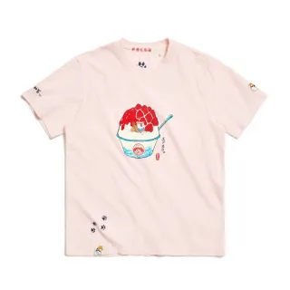 【EDWIN】江戶勝 男裝 剉冰勝太郎短袖T恤(淺粉紅)