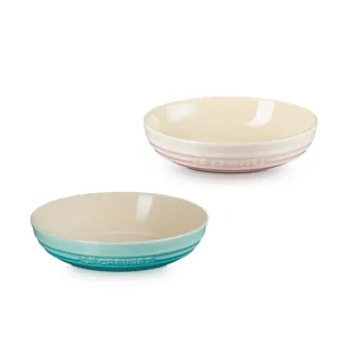 【Le Creuset】瓷器深圓盤20cm(牛奶粉/薄荷綠-無盒)