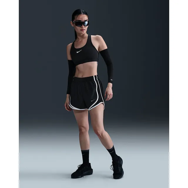 【NIKE 耐吉】短褲 運動 休閒 中腰 跑步 女 AS W NK TEMPO DF MR 3” SHORT 黑色(HM6097010)