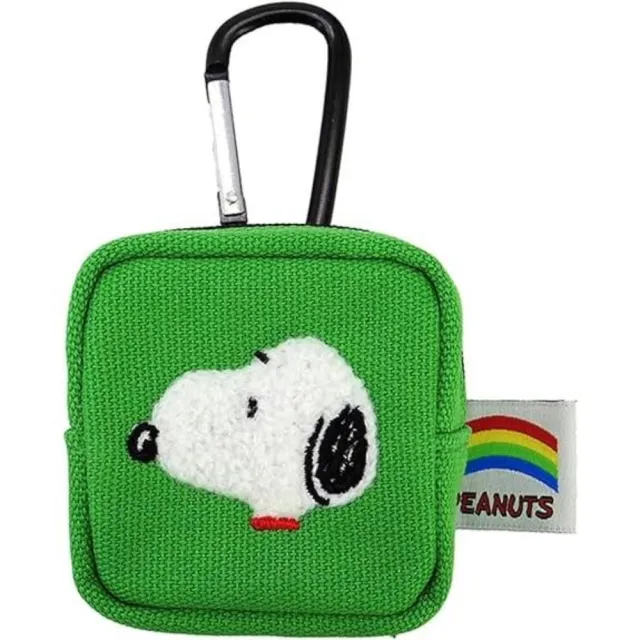【小禮堂】雙11 Snoopy 史努比 方形登山扣收納包 側臉款(平輸品)