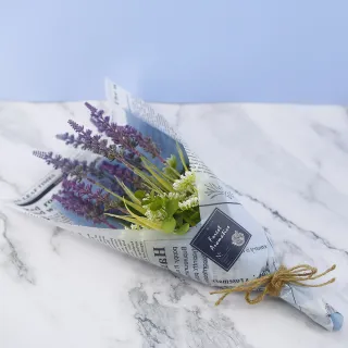 【HUGO DECO 榆果傢飾】普羅旺斯法式風情薰衣草花束(人造花/花禮/薰衣草/送禮/畢業花束)