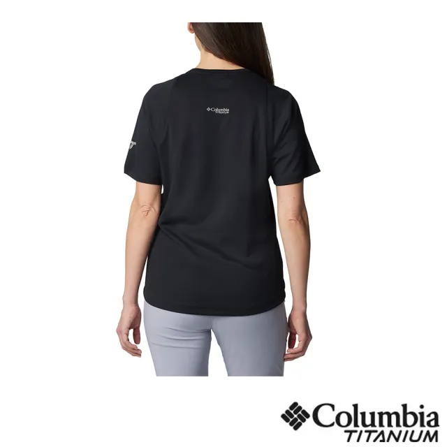 【Columbia 哥倫比亞】女款-超防曬UPF50快排短袖上衣-黑色(UAR55440BK/JS)