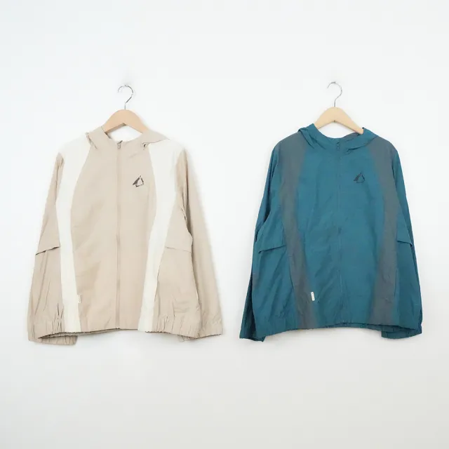 【MOSS CLUB】戶外休閒剪接下襬收口外套(綠 杏/魅力商品)