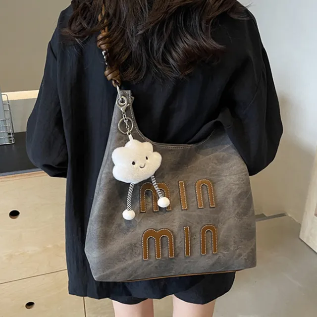 【Starshop】雙11 贈掛件 minmin牛仔托特包 休閑百搭高級感單肩包 斜背包 側肩包 側背包 包包女