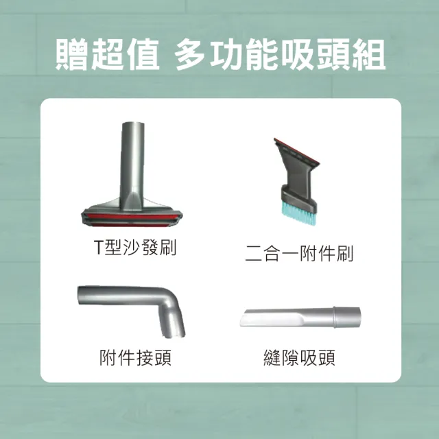 【HERAN 禾聯】20000Pa無線手持吸塵器HVC-23E6B(momo獨家蒂芬妮綠限定色)