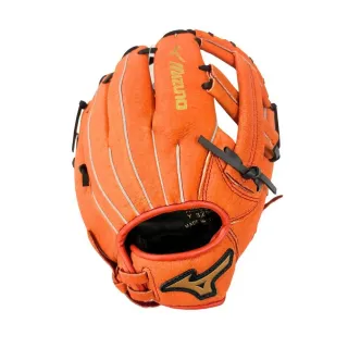 【MIZUNO 美津濃】少年用手套十字檔豬皮PU10.4吋橘(1AJGY32800)