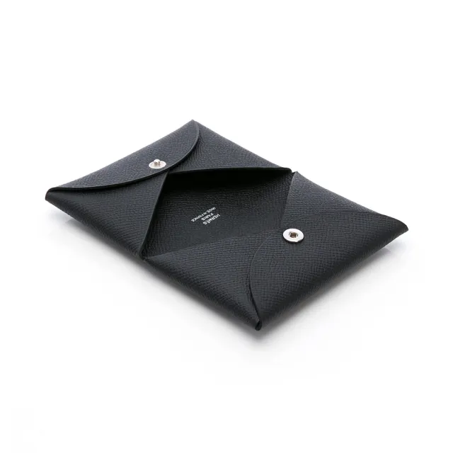 【Hermes 愛馬仕】Calvi card holder(黑)