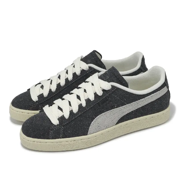 【PUMA】休閒鞋 Suede R-Suede 男鞋 女鞋 黑 灰 麂皮 復古 情侶鞋(398704-02)