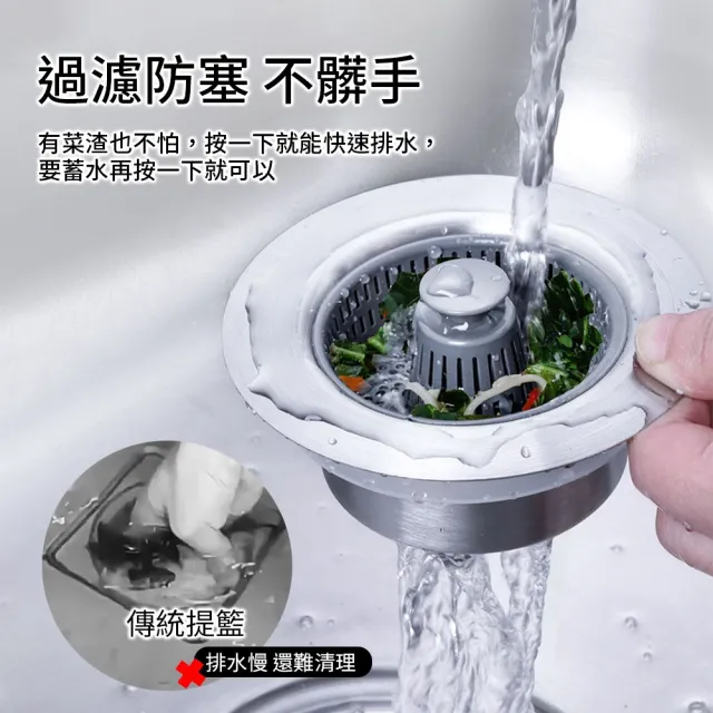 【JOEKI】不銹鋼彈跳水槽過濾器-WY0245(水槽濾網 水槽過濾網 廚房濾網 排水孔濾網 304不鏽鋼濾網 堵水塞)