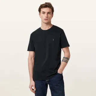 【ALLSAINTS】BRACE 公羊頭骨刺繡純棉修身短袖T恤-黑 M030JB(常規版型)