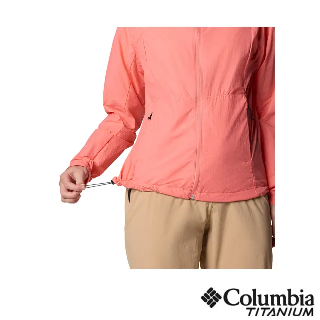 【Columbia 哥倫比亞】女款-超防曬UPF50防潑水風衣-曙光粉(UWR73110AW/JS)